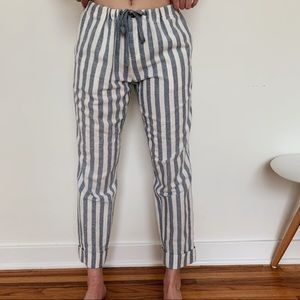 rebecca minkoff striped linen pants